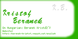 kristof beranek business card